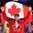 BUFFALO, NEW YORK - JANUARY 5: Canada's captain Dillon Dube #9 waves the flag following his team's victory against Sweden during the gold medal game of the 2018 IIHF World Junior Championship. (Photo by Andrea Cardin/HHOF-IIHF Images)

